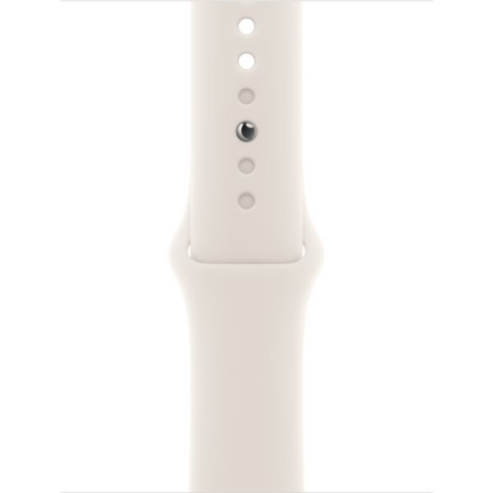 Apple Watch Series SE 2024 44mm Starlight Aluminum Case with Starlight Sport Band S/M